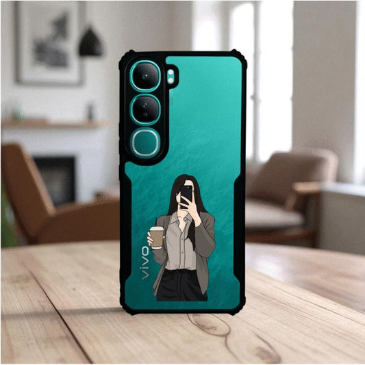 Coffee Girl Mobile Cover For Vivo Y300