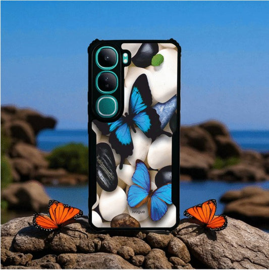 Blue Wings Beauty Mobile Cover For Vivo Y300