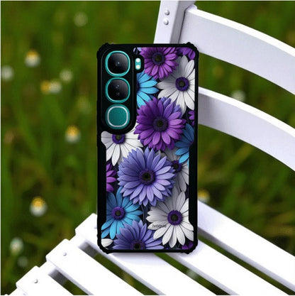 Violet Bloom Mobile Cover For Vivo Y300