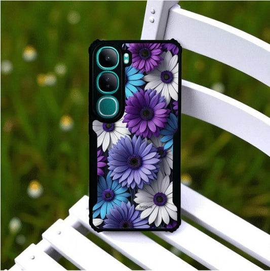 Violet Bloom Mobile Cover For Vivo Y300