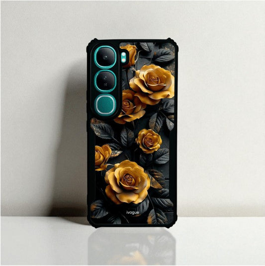 Golden Rose Mobile Cover For Vivo Y300