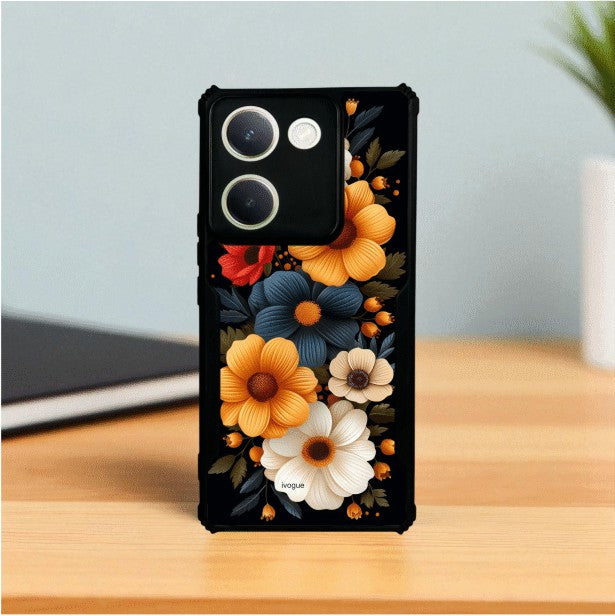 Retro Petals Mobile Cover For Vivo Y300 Plus