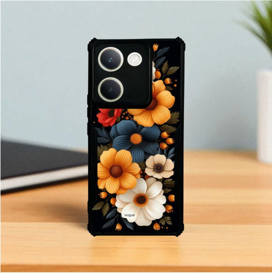 Retro Petals Mobile Cover For Vivo Y300 Plus