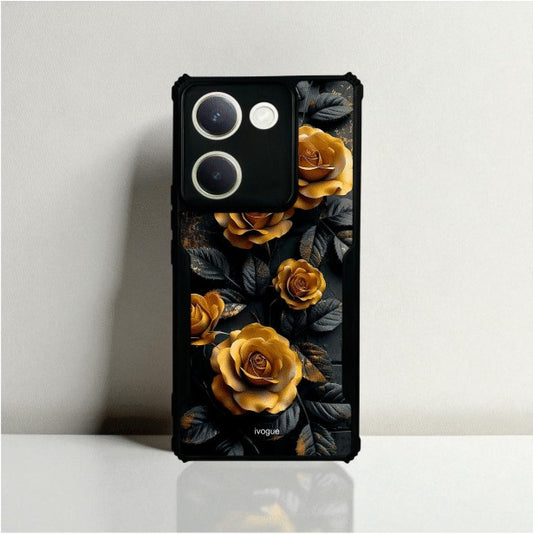 Golden Rose Mobile Cover For Vivo Y300 Plus