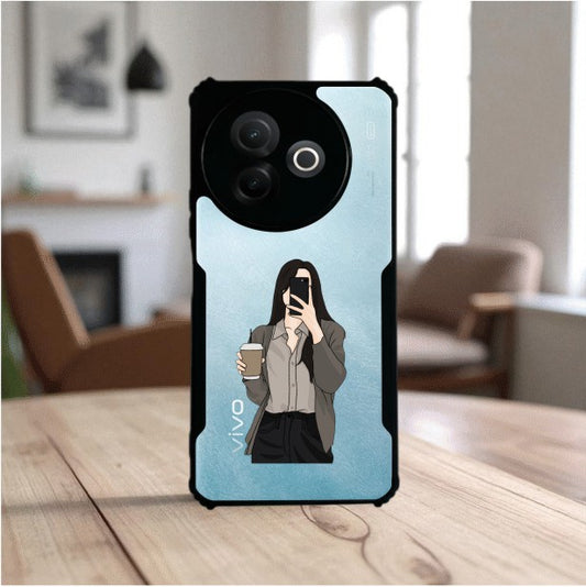 Coffee Girl Mobile Cover For VIVO Y39