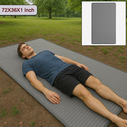 Slim Sleeping Mat, Lightweight Foldable Floor Mat for Yoga, Picnic, Travel & Indoor Use (72x36cm/1Inch)