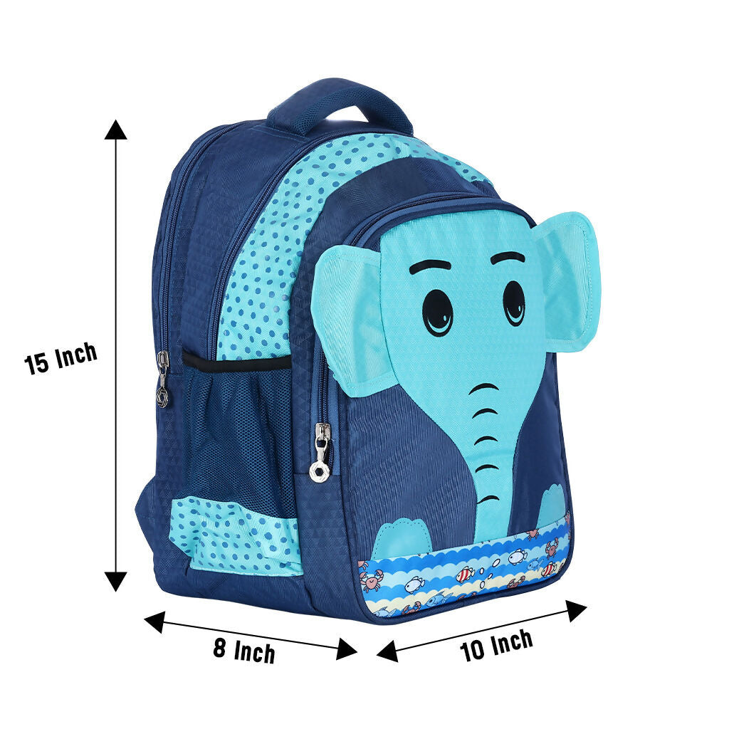 Cute Blue Elephant Kids Backpack for Boys & Girls – Lightweight Preschool School Bag with Cartoon Design, Comfortable Straps & Spacious Compartments