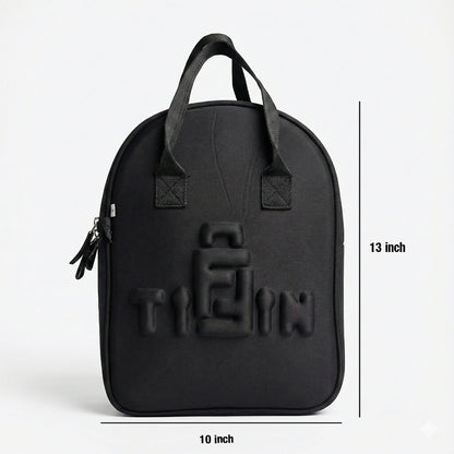 Premium Black Tiffin Bag – Stylish & Durable Lunch Carry Bag for Office, School & Travel