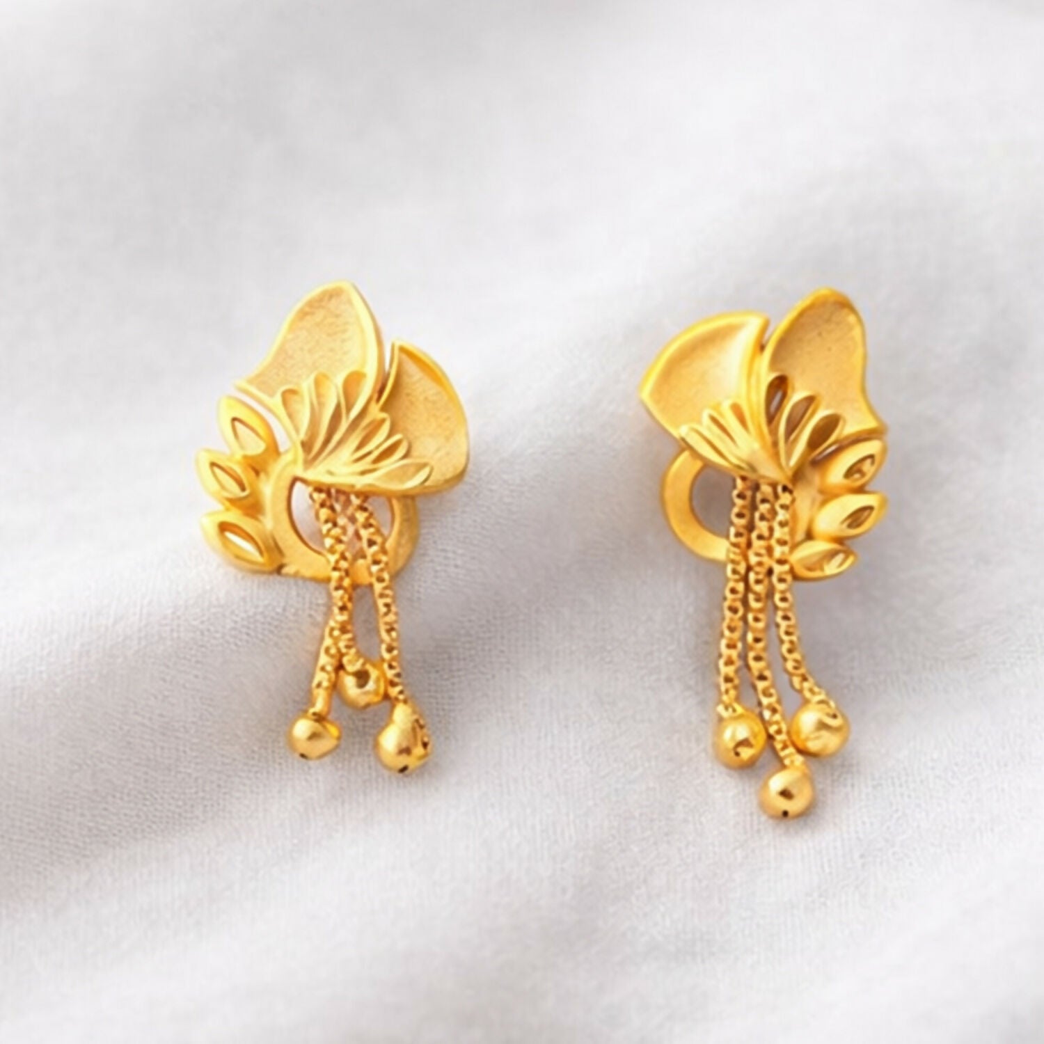Elegant Golden Drop Earrings for Women & Girls | Lightweight Stylish Party Wear Earrings