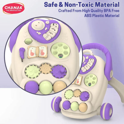 Aditi Happy Feet Baby Walker, Anti-Slip Wheels, Music, Stable Design with Water Tank (9+Month)