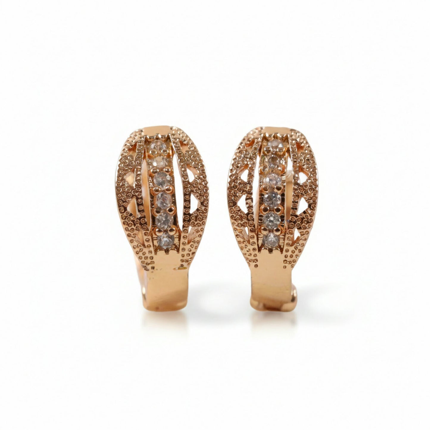Gold finish hoop earrings suitable for daily and festive wear