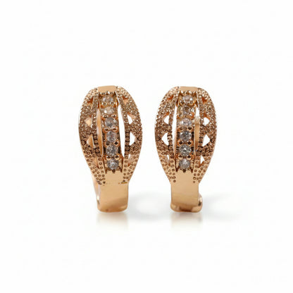 Gold finish hoop earrings suitable for daily and festive wear