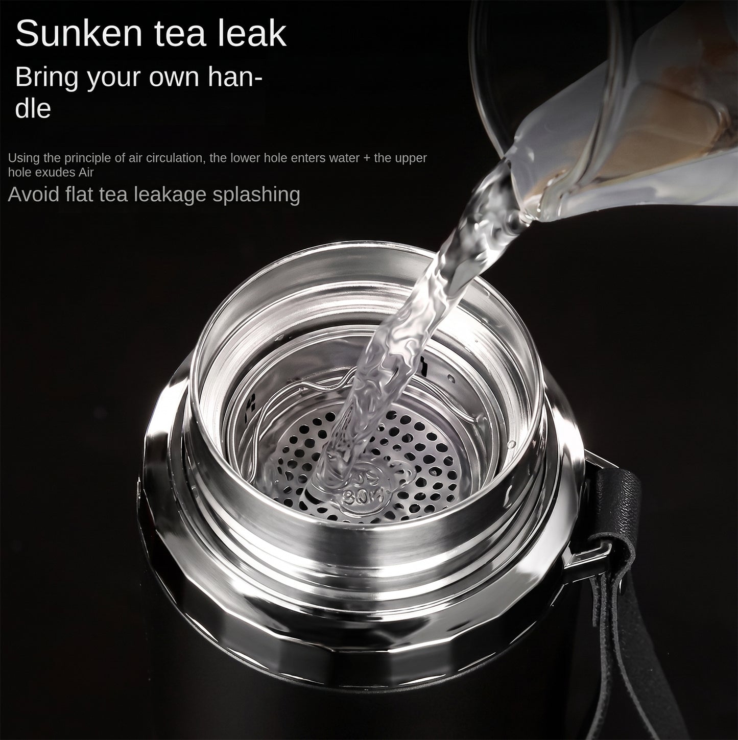 Vacuum Insulated Water Bottle 1000ml, Steel Hot and Cold Flask with Cup Lid (1 Pc)