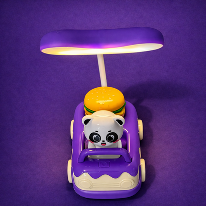 Cute Panda Car Desk Lamp with Flexible Neck LED Night Light for Kids Room