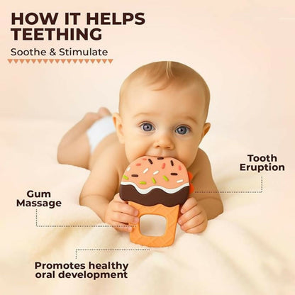 Ice Cream Shaped Silicone Baby Teether