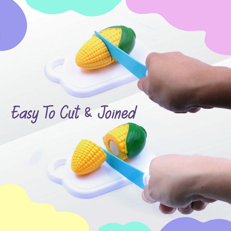 Aditi Kids Mini Vegetable Cutting Play Set with Knife & Board
