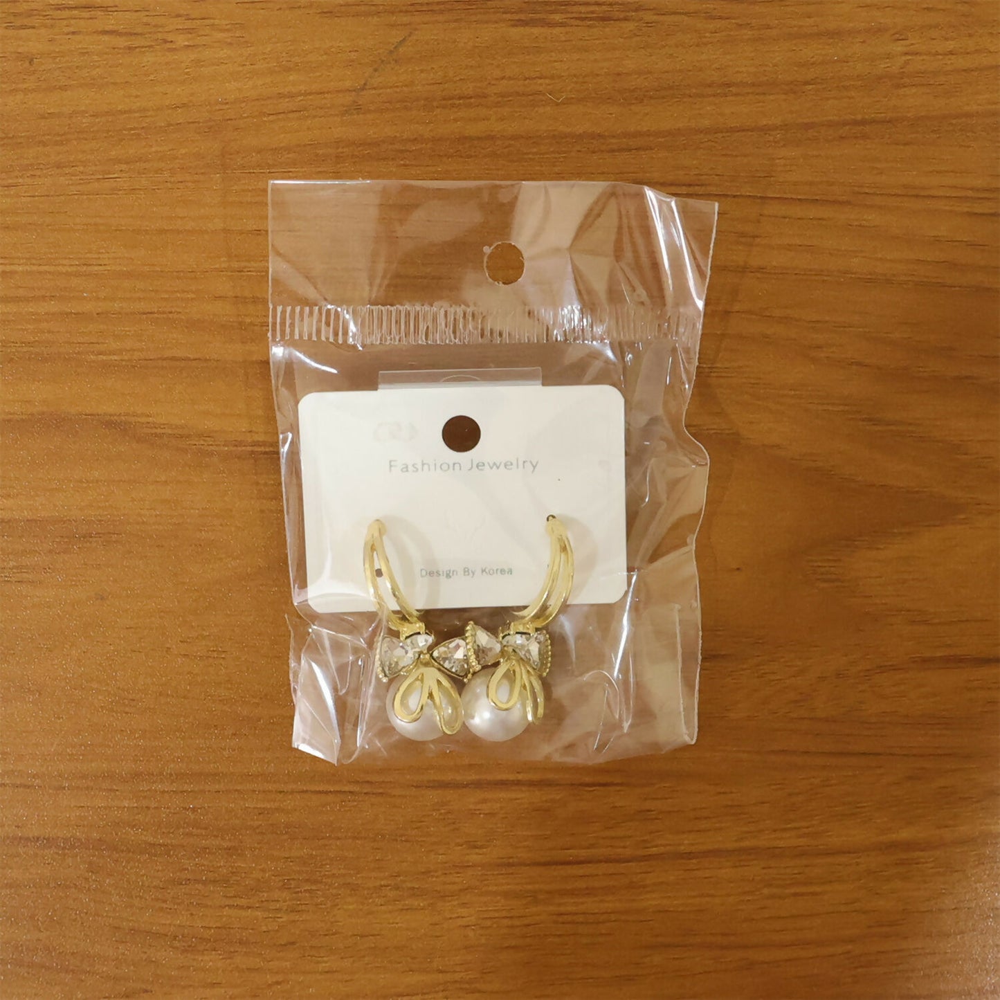 Korean Style Bow Pearl Drop Earrings for Women & Girls