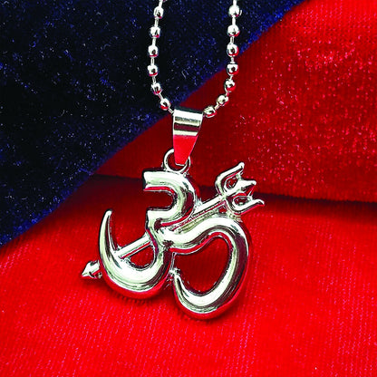 Sprititual Om and trishul Chain Pendnet