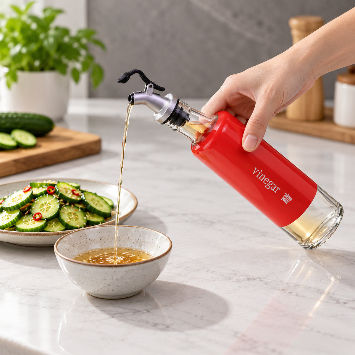 Olive Oil Dispenser – Leakproof Glass Bottle 300ml | Vastate