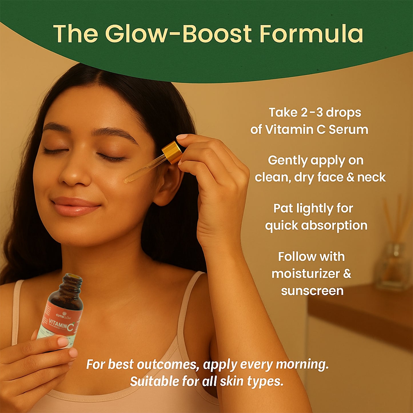 Eyelet CutisGlow Vitamin C Face Serum – Brightening & Anti-Aging Serum for Glowing Skin, Dark Spot Reduction & Hydration (30ml)