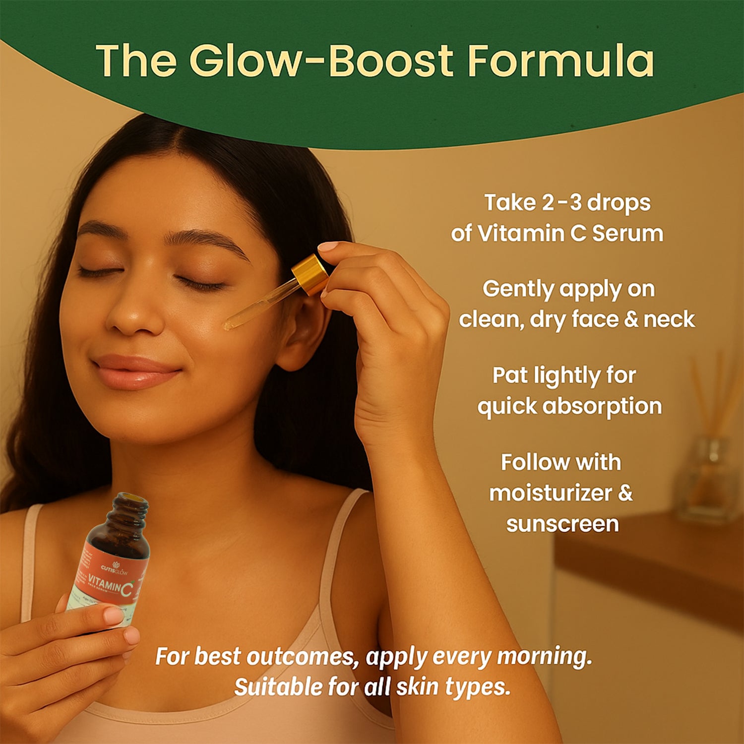 Eyelet CutisGlow Vitamin C Face Serum – Brightening & Anti-Aging Serum for Glowing Skin, Dark Spot Reduction & Hydration (30ml)