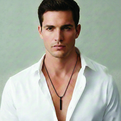 Black Bar Chain Pendent for mens