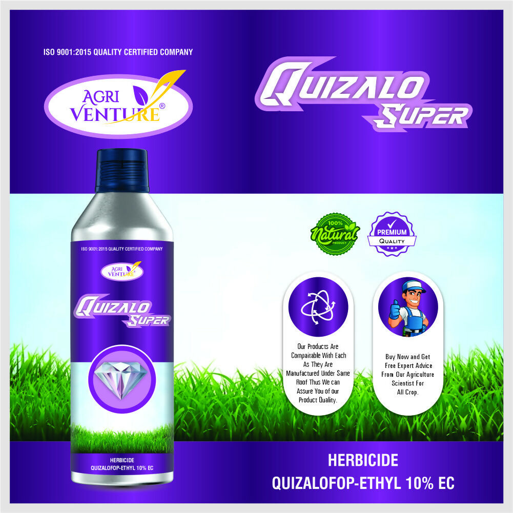 AgriVenture QUIZALO SUPER ( Quizalofop Ethyl 10% EC ) Herbiceds. (1Ltr.)