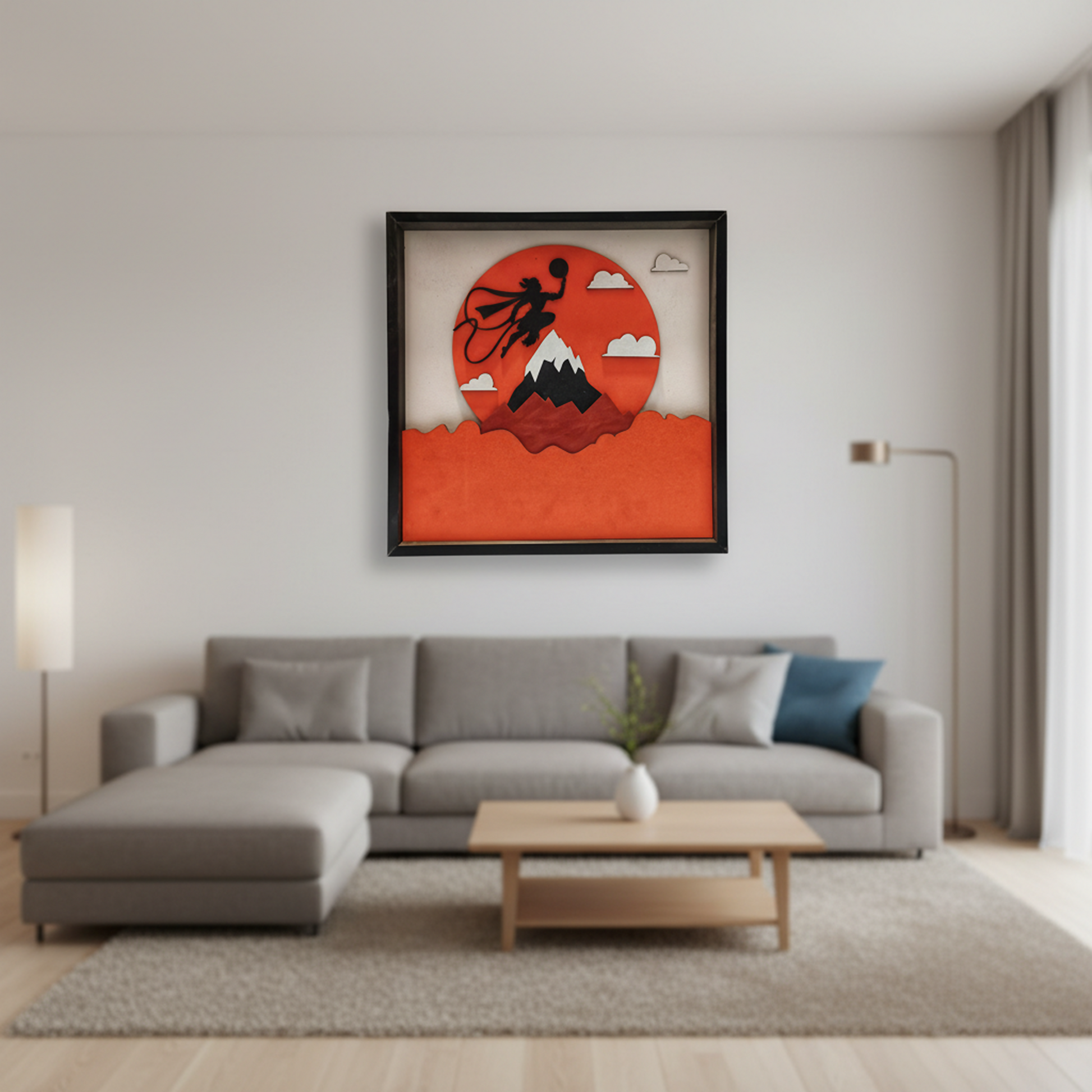 Handcrafted Multi-Layer Wooden Hanumanji Wall Art – 3D Divine Frame | Bajrangbali Home Temple Decor | Powerful Spiritual Wall Hanging