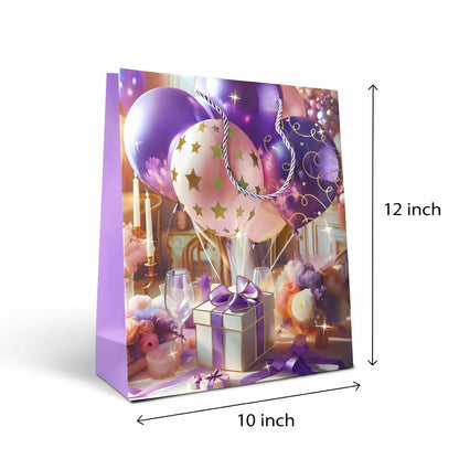 Birthday Celebration Theme Gift Paper Bag with Handle 1 Piece
