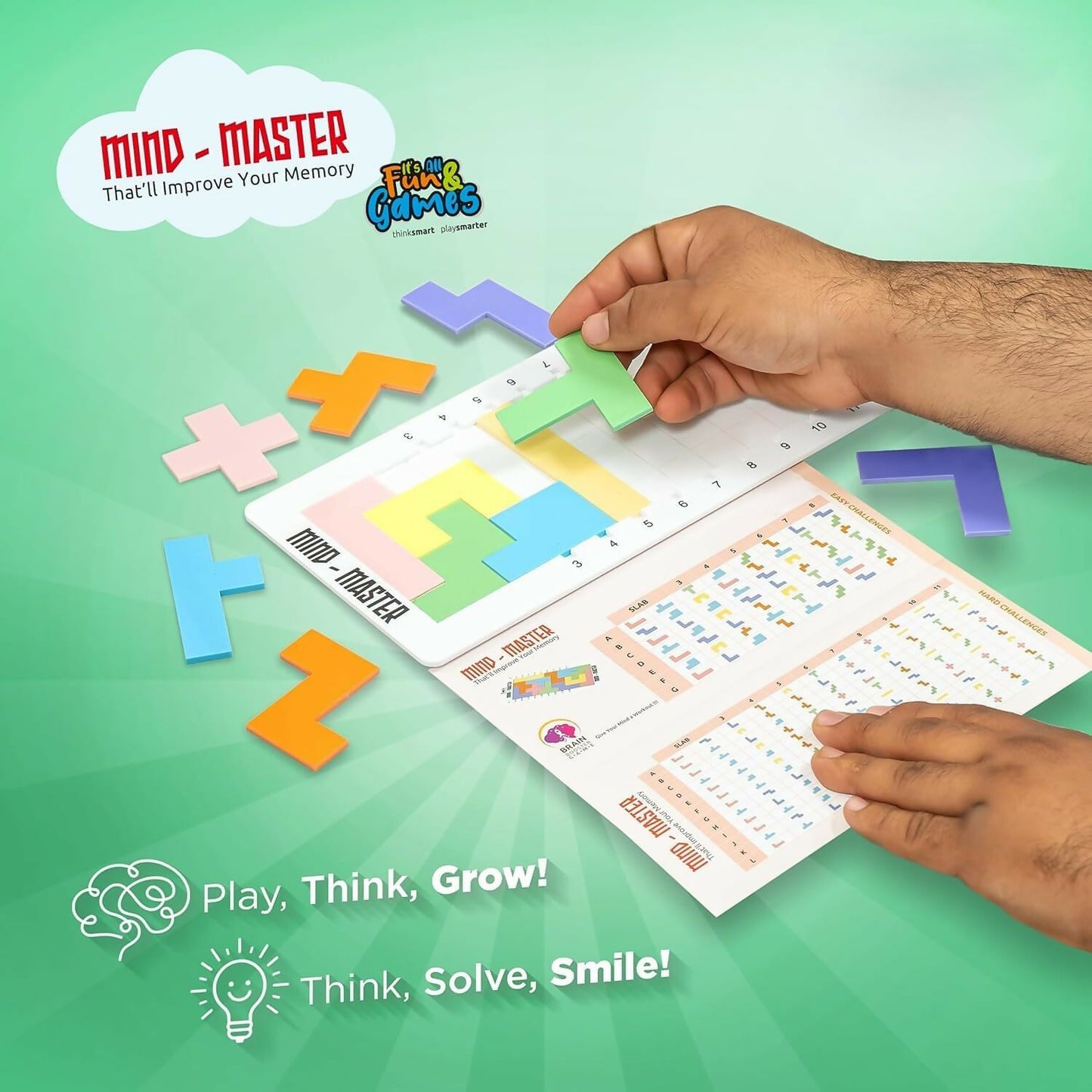 Mind Master Colorful Brain Teaser Puzzle Game for Kids – Memory, Logic & Cognitive Development Toy