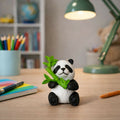 Panda Showpiece – Cute Bamboo Desk Decor for Home & Office