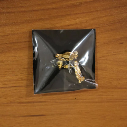 Peacock Inspired Gold Finish Earrings With Textured Motif And Stone Drop Accent