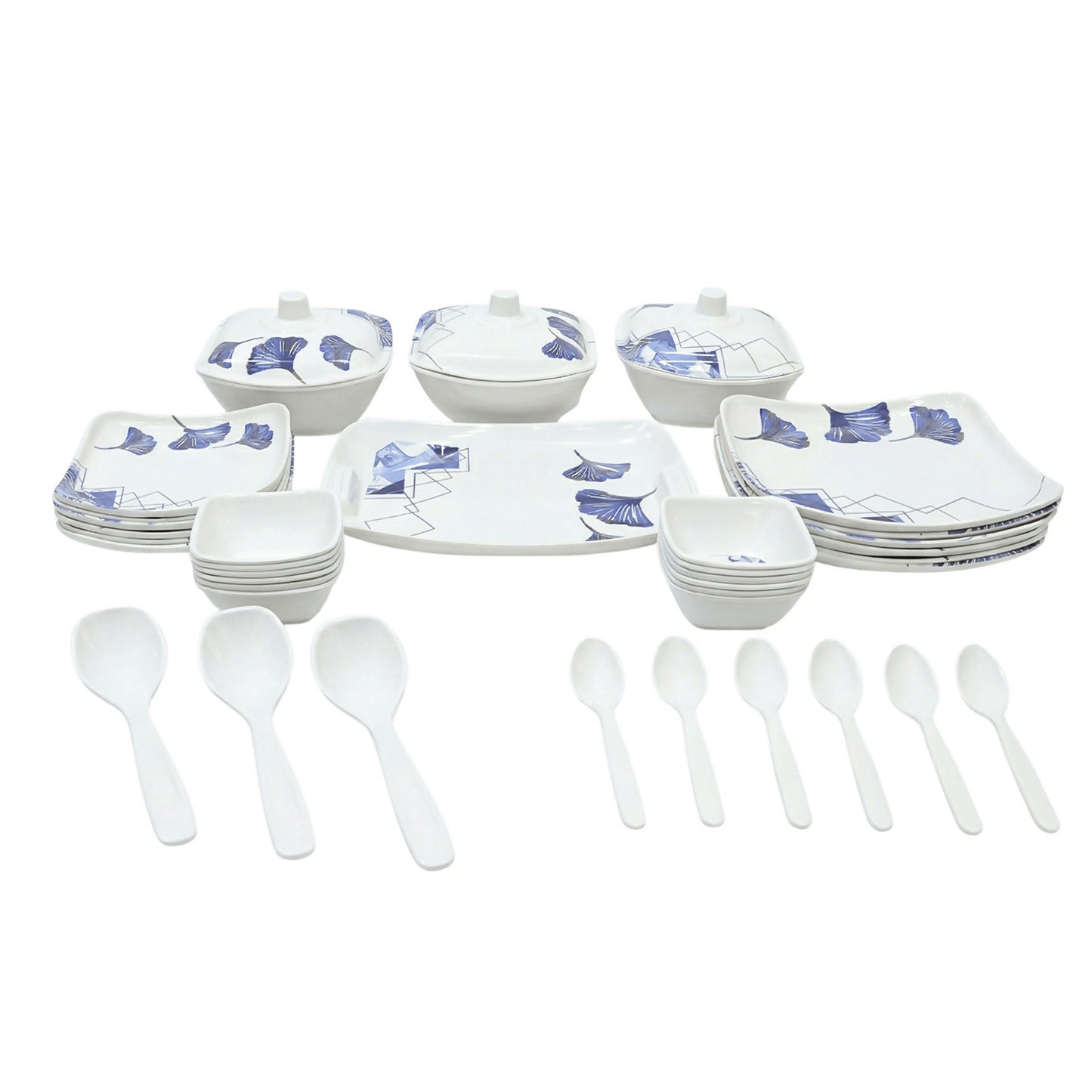 Complete 40-piece Kalmia Prime dinner set display