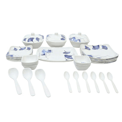 Complete 40-piece Kalmia Prime dinner set display