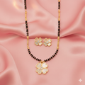 Gold Plated Floral Mangalsutra Set – Elegant Luck Symbol Jewelry