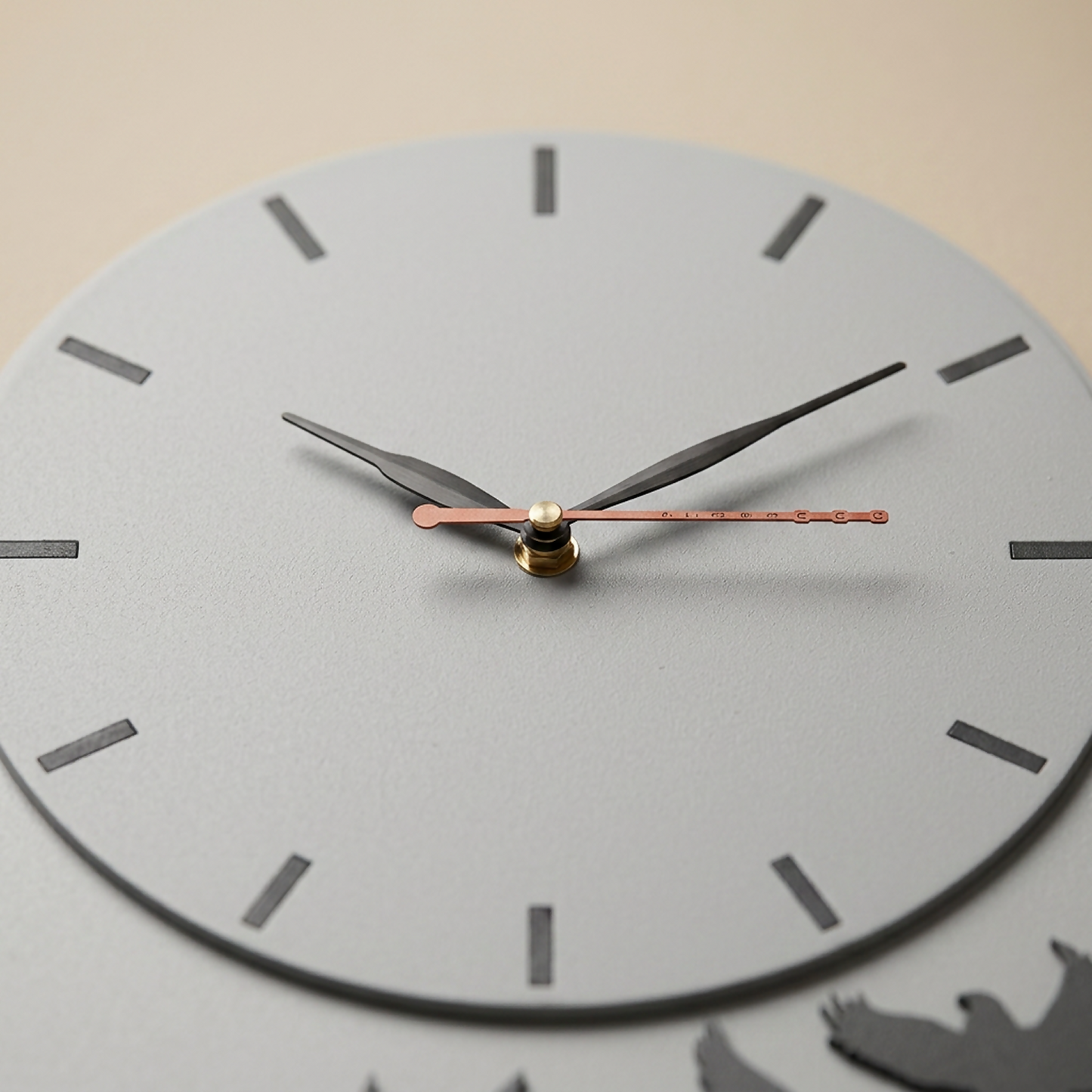 Plant Clock Grey 6