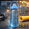 Water Bottle – Large 2000ml Capacity with Time Markers for Hydration