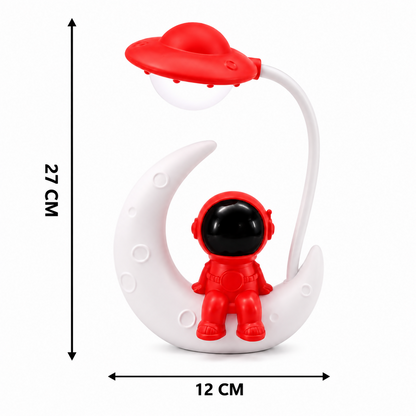 Astronaut Moon LED Table Lamp with Dual Light Modes for Kids Room & Study