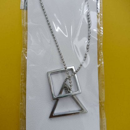 Square And Triangle Chain Pendant For Men