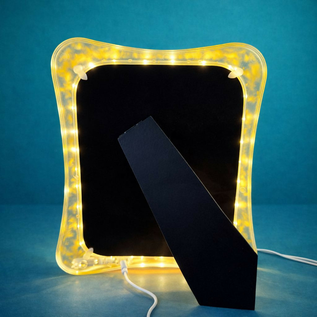 LED Crystal Photo Frame with Romantic Light for Couple Memories