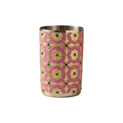 Meenakari Steel pink Glass- 04