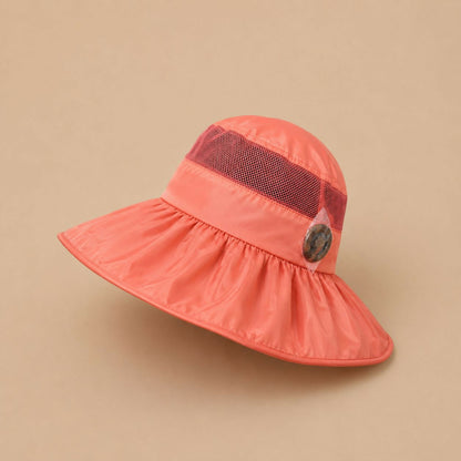 Women’s Foldable Wide Brim Sun Visor Hat for Summer Outdoors