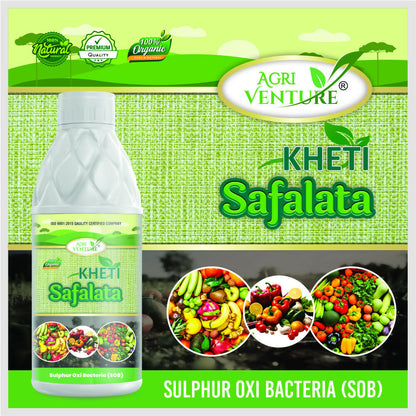 AgriVenture KHETI SAFALATA ( SOB - Sulphur Oxi Bacteria) Improves Soil Fertility Bactericide Organic Product BIO FIRTILIZERS (1 LTR)