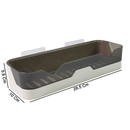 Wall Mounted Self Adhesive Plastic Storage Shelf (1 Pc)
