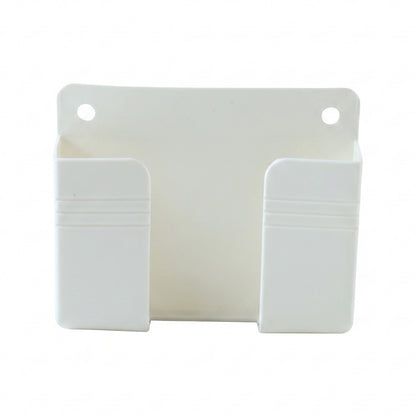 Wall mounted phone holder on white background