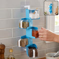 Plastic Rotating Seasoning Box 5 Layer Wall Mounted Spice Rack (1 Set)