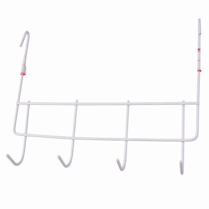 Over the Door Metal Hook Rack – Space Saving 4 Hook Organizer