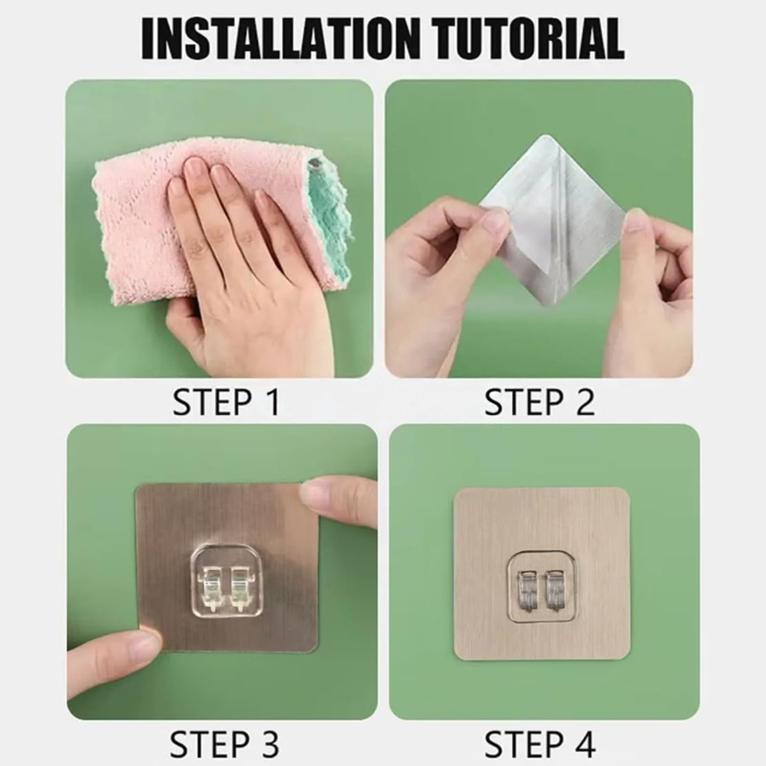Side view of the GlimmerHome Heavy Duty Transparent Adhesive Wall Hook