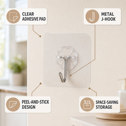 Self-Adhesive Wall Hook – Damage-Free Universal Organizer