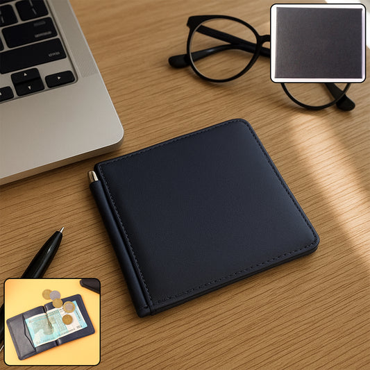 Slim bi-fold wallet for men with elegant gift box